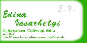 edina vasarhelyi business card